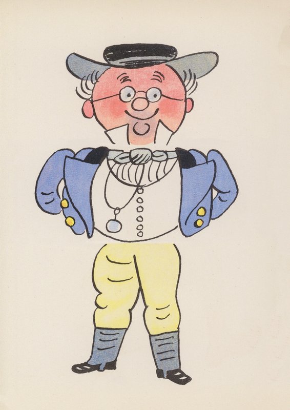 Figurki z książek dla dzieci: Pan Pickwick (kolorowa litografia) autorstwa Walter Trier