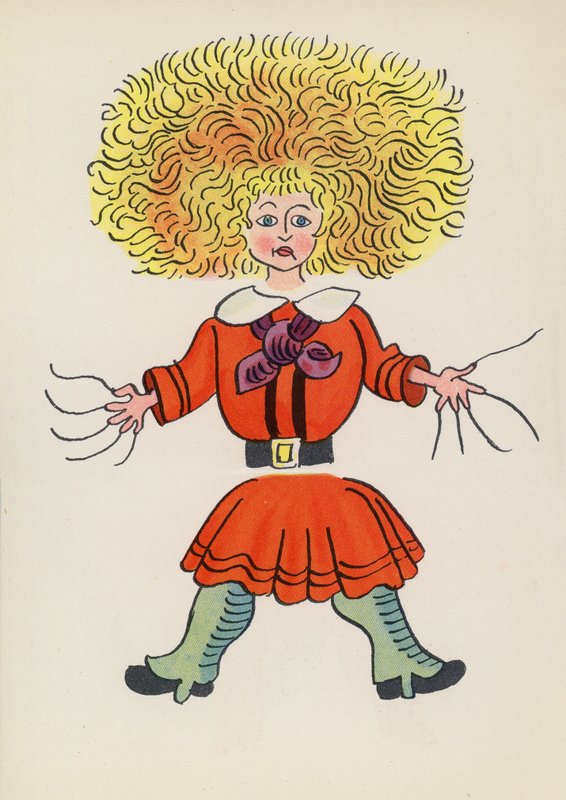 Figurki z książek dla dzieci: Struwwelpeter (kolorowa litografia) autorstwa Walter Trier