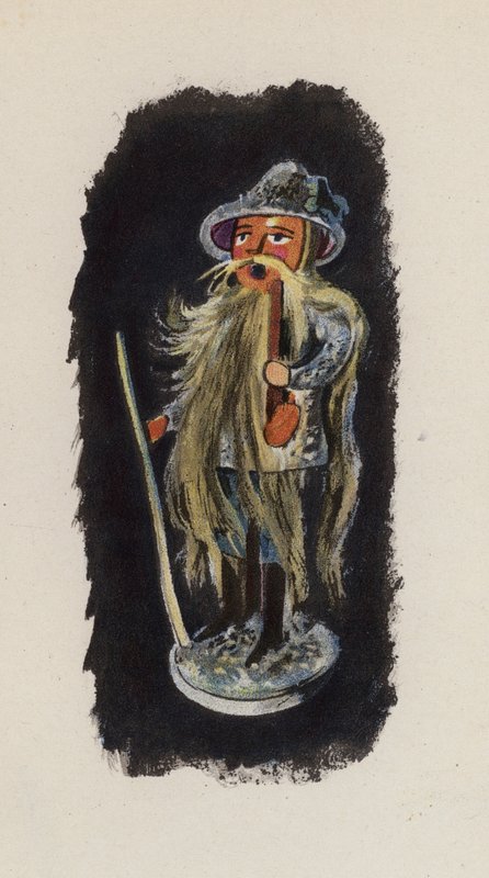 Stara zabawka namalowana przez Waltera Triera (kolorowa litografia) autorstwa Walter Trier