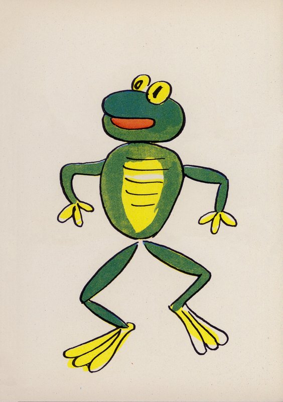 Jeden z szalonych ludzi Waltera Triera (kolorowa litografia) autorstwa Walter Trier