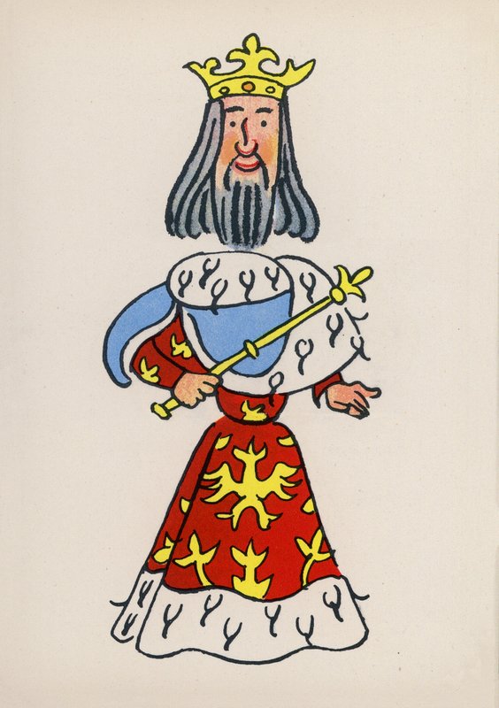 Jeden z szalonych ludzi Waltera Triera (kolorowa litografia) autorstwa Walter Trier