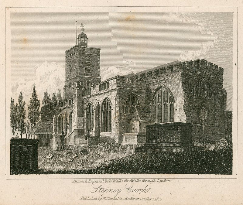 Kościół Stepney, Londyn autorstwa Walter Wallis