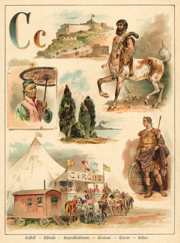 Litera C (chromolitho) autorstwa Walter Zweigle