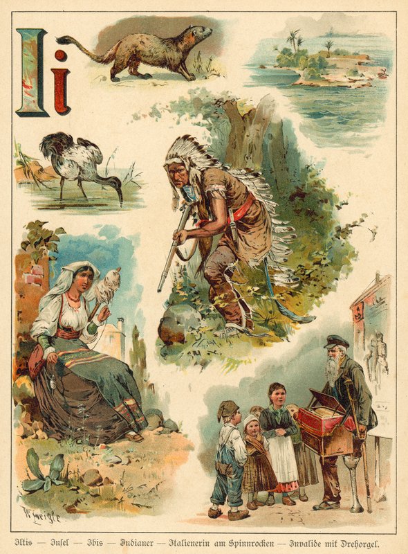Litera I (chromolitho) autorstwa Walter Zweigle