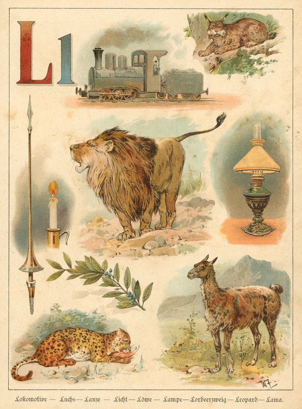 Litera L (chromolitho) autorstwa Walter Zweigle