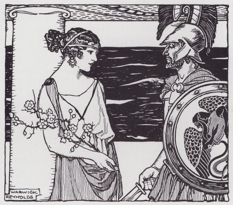 Helen of Troy, projekt plakatu z serii Korowód piękna na mydło Gruszki (lit) autorstwa Warwick (after) Reynolds