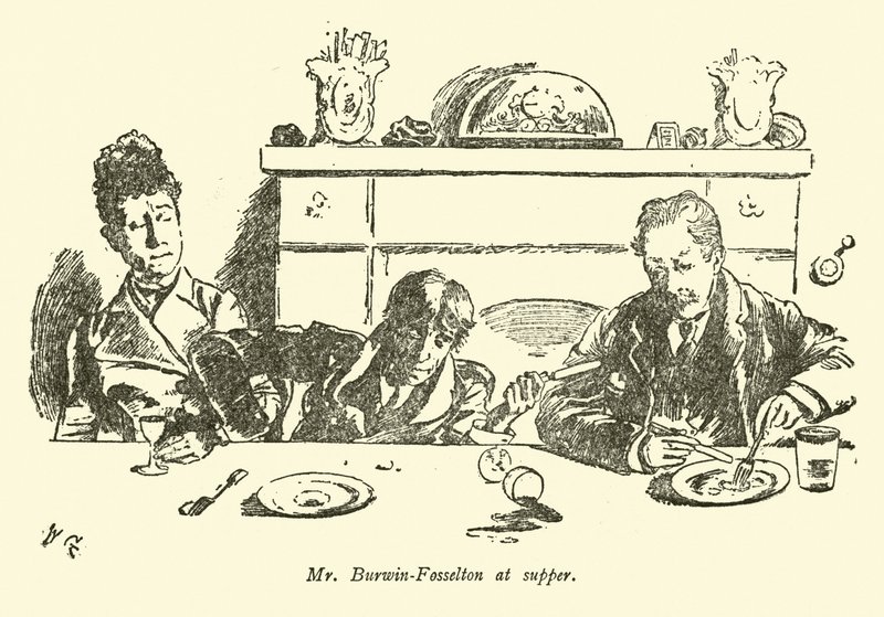 Pan Burwin-Fosselton przy kolacji autorstwa Weedon Grossmith