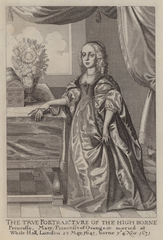 Maryja, Księżniczka Orange (akwaforta) autorstwa Wenceslaus (after) Hollar