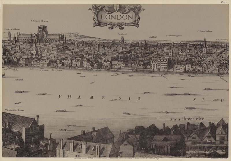 Panorama Londynu autorstwa Wenceslaus (after) Hollar