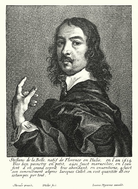 Stefano della Bella, włoski rysownik i grafik (grafika) autorstwa Wenceslaus (after) Hollar