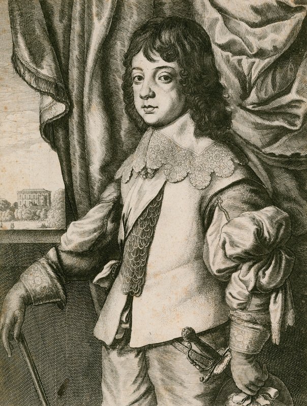 Król Karol II jako chłopiec autorstwa Wenceslaus Hollar