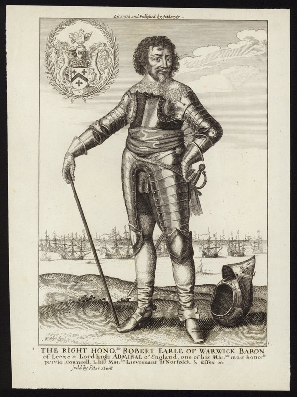 Szanowny Robert Earl of Warwick autorstwa Wenceslaus Hollar