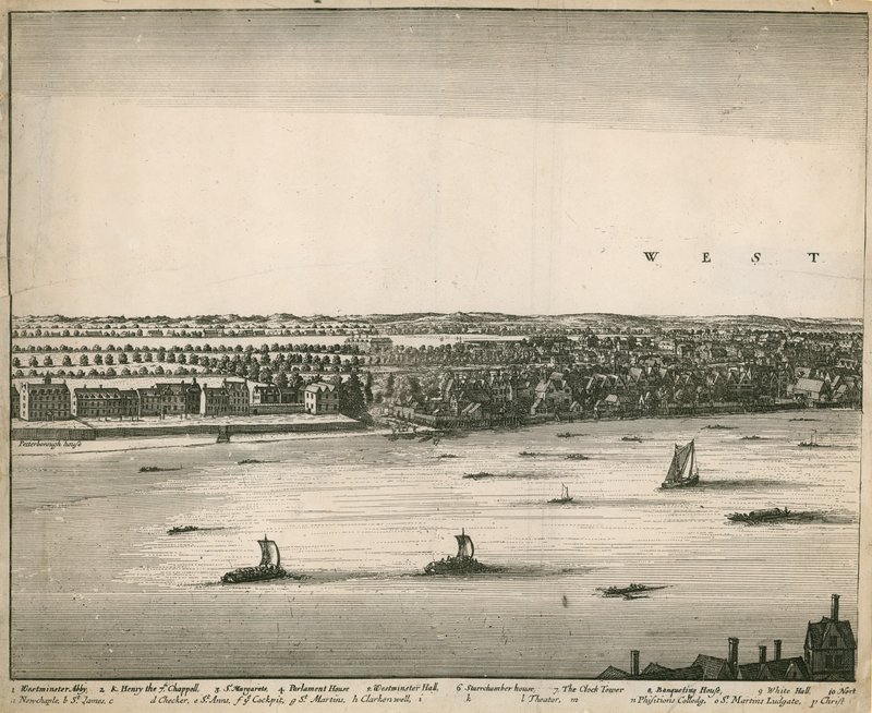 Perspektywa Londynu i Westminsteru zaczerpnięta z Lambeth autorstwa Wenceslaus Hollar