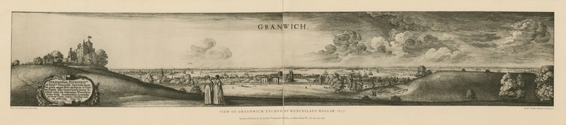 Widok Greenwich wyryty w 1637 autorstwa Wenceslaus Hollar