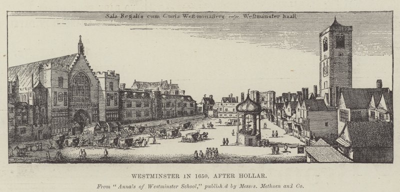Westminster w 1650 autorstwa Wenceslaus Hollar