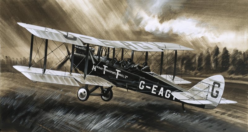 De Havilland DH98 należący do Aircraft Transport  Travel Ltd. autorstwa Wilf (20th century) Hardy