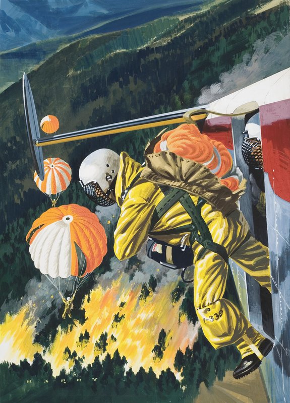 Spadochroniarze autorstwa Wilf (20th century) Hardy