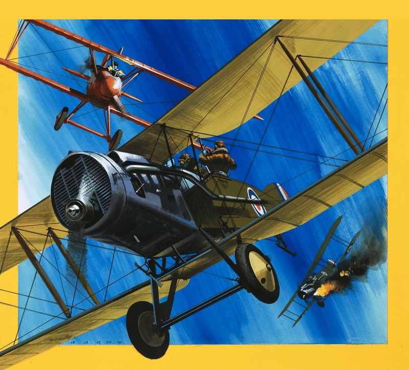 Samoloty z przeszłości: Myśliwiec Bristol F2B autorstwa Wilf (20th century) Hardy