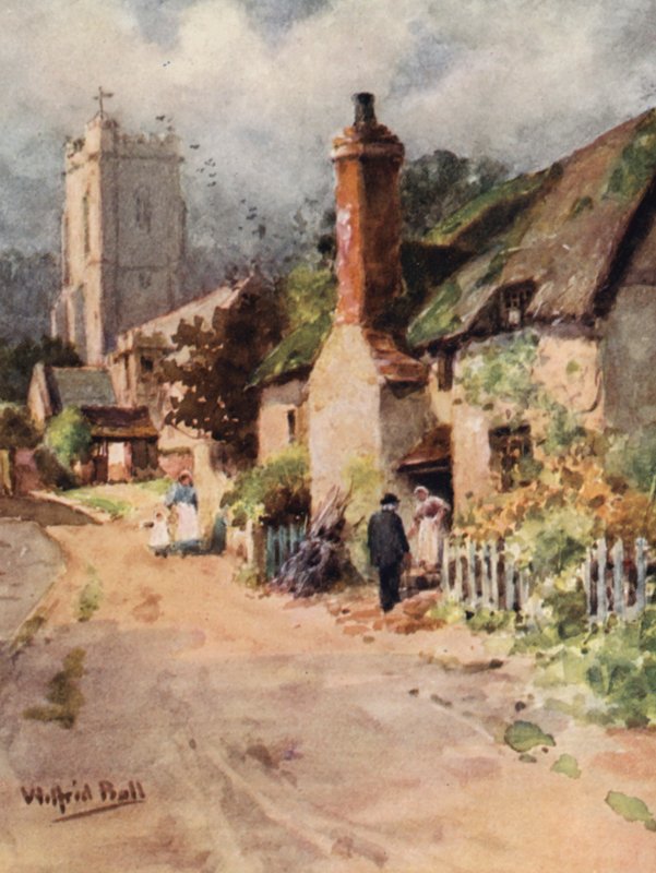 Old Sexton Huckleby (kolorowa litografia) autorstwa Wilfrid Williams Ball