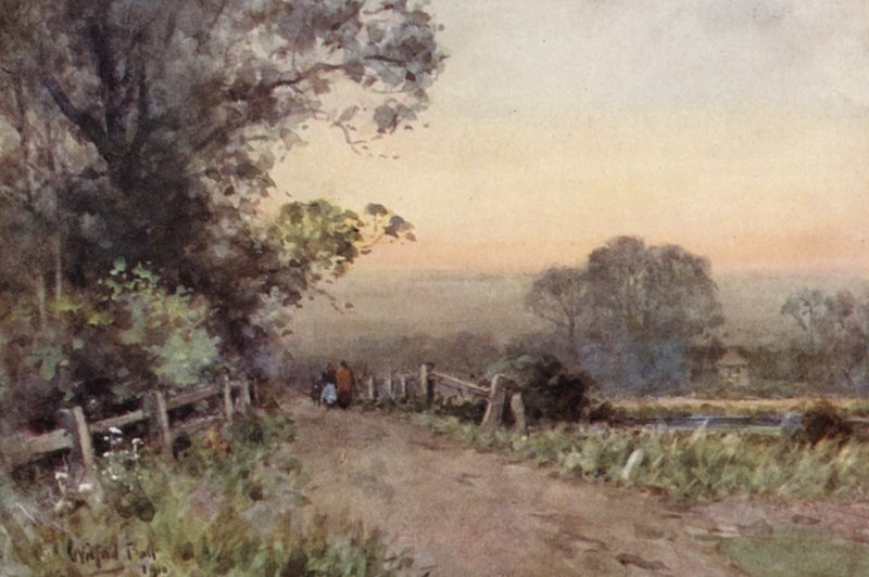 When Evening is Still (kolorowa litografia) autorstwa Wilfrid Williams Ball
