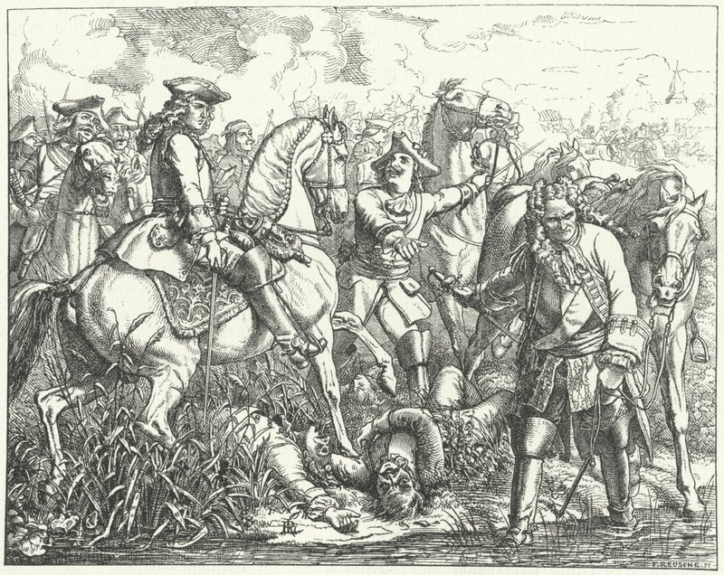 Zdobycie marszałka Tallarda w bitwie pod Blenheim, 1704 autorstwa Wilhelm Camphausen