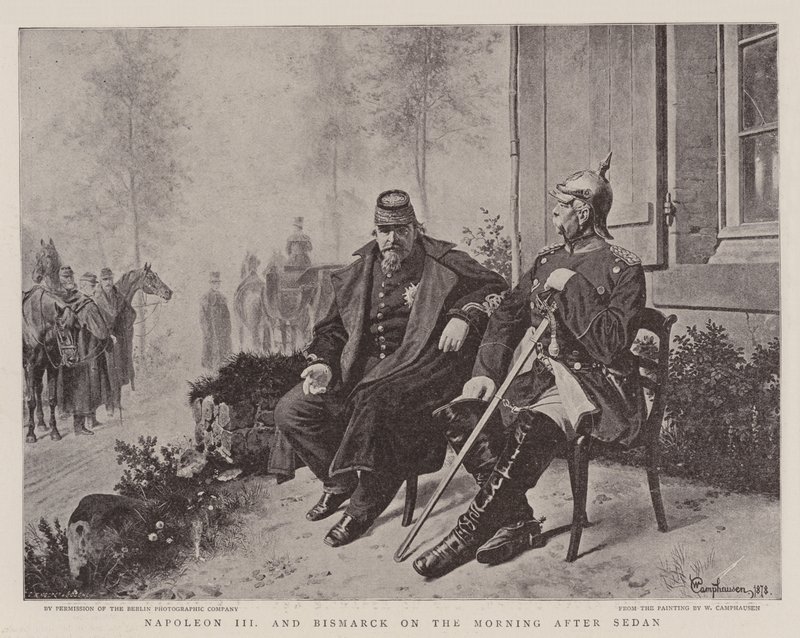 Napoleon III i Bismarck w poranek po Sedanie autorstwa Wilhelm Camphausen