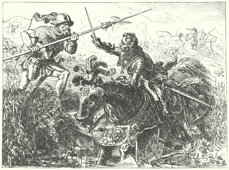 Śmierć Karola Śmiałego, księcia Burgundii, w bitwie pod Nancy autorstwa Wilhelm Camphausen