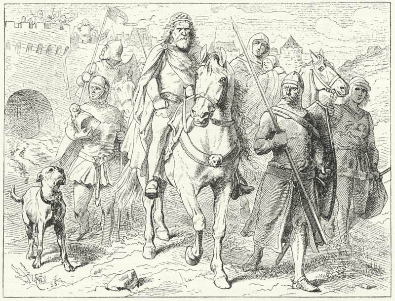 Henryk Lew, książę Saksonii, przed Bardowkiem autorstwa Wilhelm Camphausen