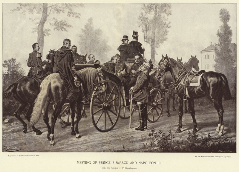 Spotkanie księcia Bismarcka i Napoleona III autorstwa Wilhelm Camphausen