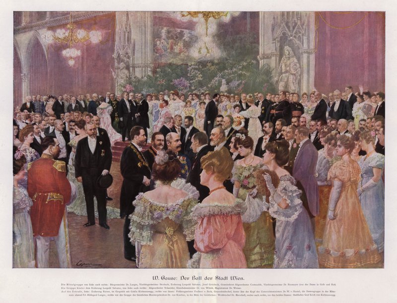 Bal Miasta Wiednia; Austria (kolor lito) autorstwa Wilhelm Gause