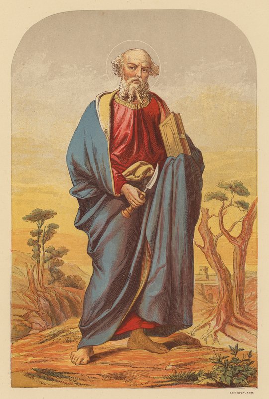 Święty Bartłomiej (kolorowa litografia) autorstwa Wilhelm Kandler