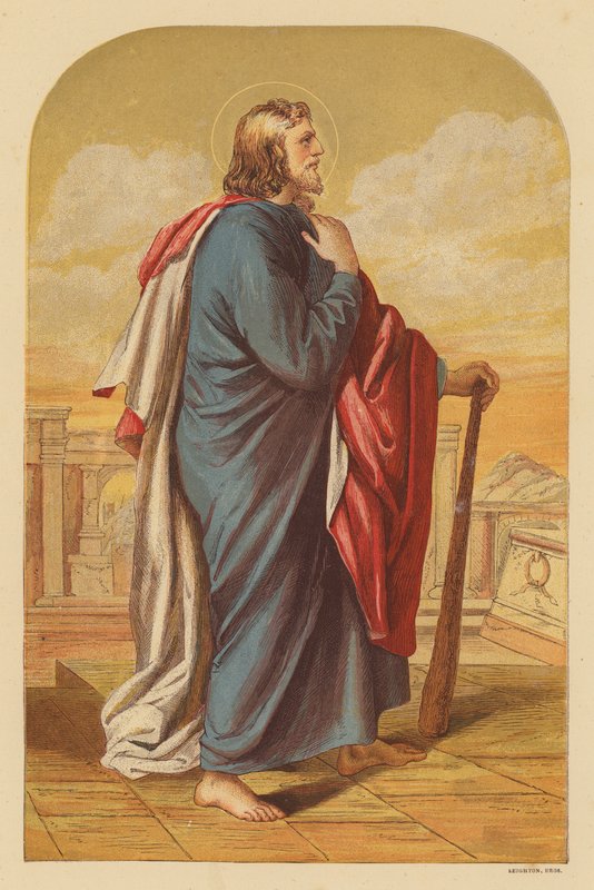 Święty Judasz Tadeusz (kolorowa litografia) autorstwa Wilhelm Kandler