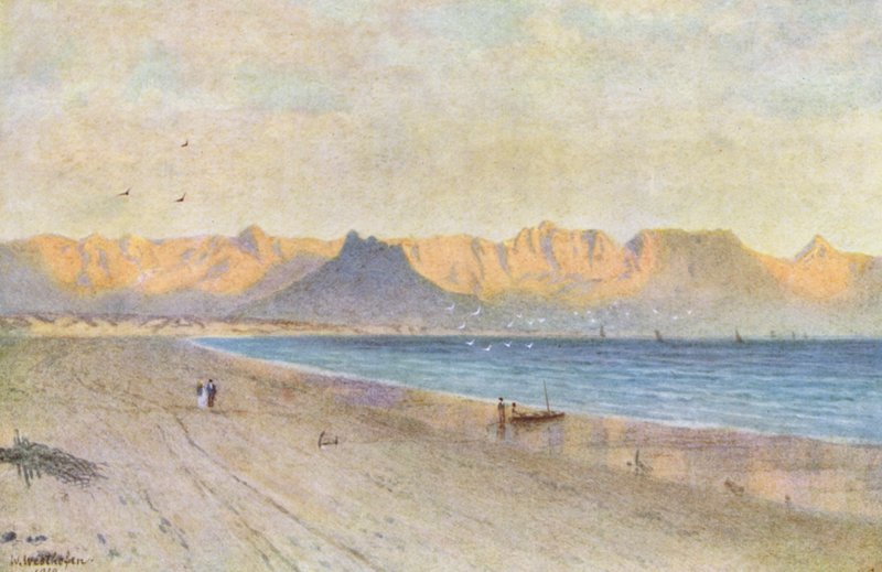Na czele Fałszywej Zatoki (kolorowa litografia) autorstwa Wilhelm Westhofen