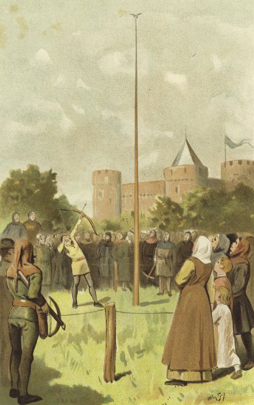 Strzelanie do ptaków, Holandia, XIV wiek autorstwa Willem II Steelink