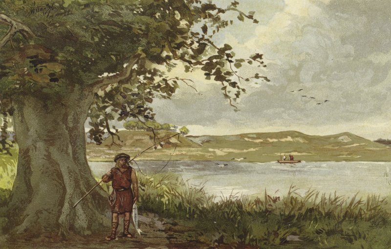Widok na Hunenschans nad Uddelermeer, Geldria, Holandia autorstwa Willem II Steelink