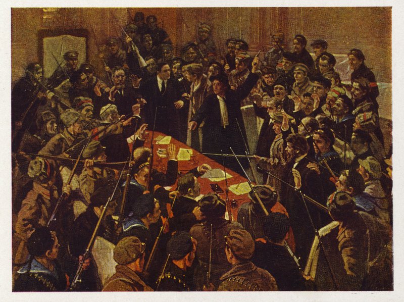 Aresztowanie Rządu Tymczasowego Rosji, Piotrogród, Rewolucja Rosyjska 26 października 1917 autorstwa William B. Webb