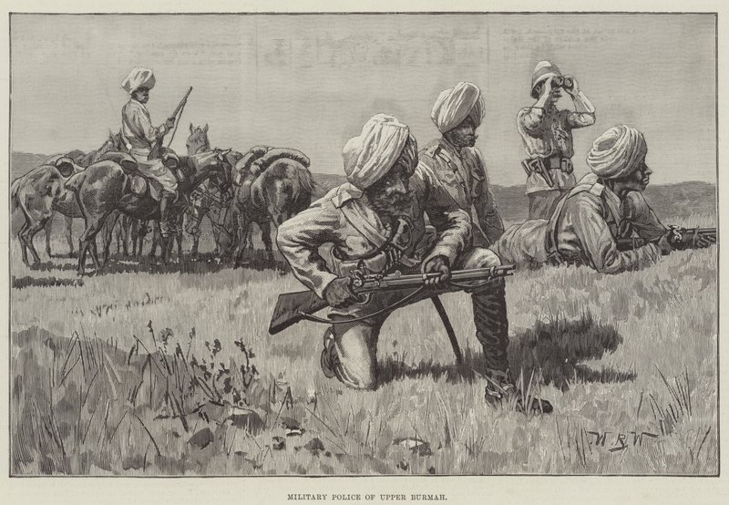 Żandarmeria Górna Birmy autorstwa William Barnes Wollen