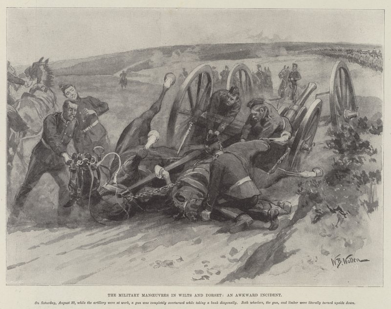 Manewry wojskowe w Wilts i Dorset, niezręczny incydent autorstwa William Barnes Wollen