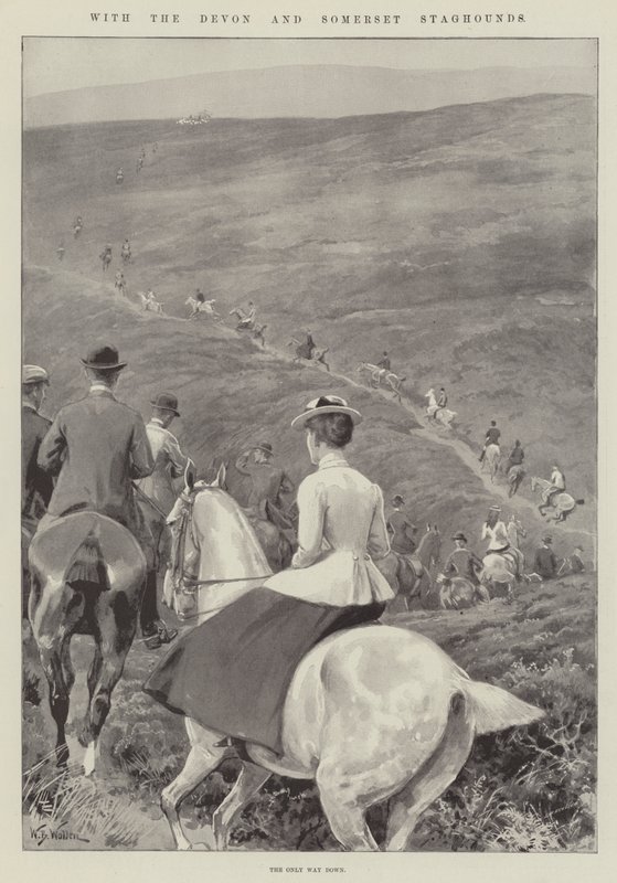 Z Devon i Somerset Staghounds autorstwa William Barnes Wollen