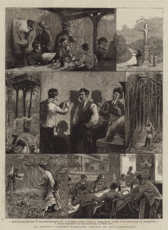 Kolonia artysty, Barbizon, Las Fontainebleau autorstwa William Bazett Murray