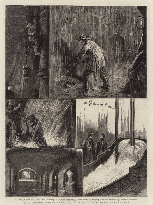 The London Water Supply, notatki w Kent Waterworks autorstwa William Bazett Murray