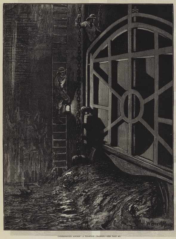 Podziemny Londyn, komora Penstock autorstwa William Bazett Murray