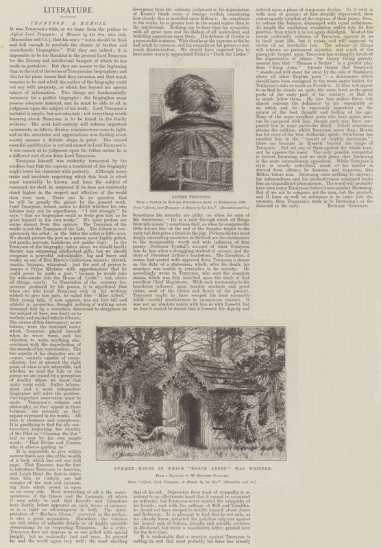 Tennyson, pamiętnik autorstwa William Biscombe Gardner