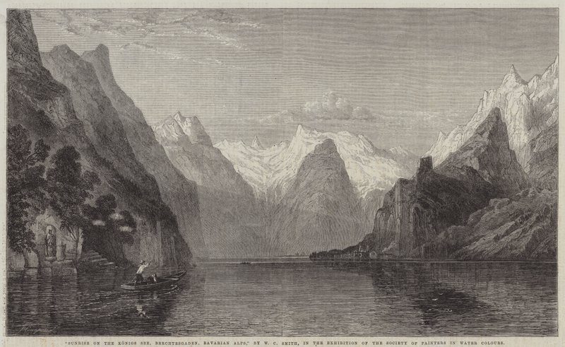Wschód słońca nad Königs See, Berchtesgaden, Alpy Bawarskie autorstwa William C. Smith
