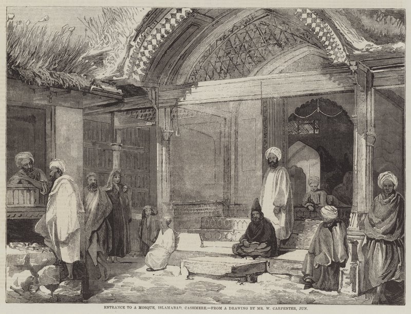 Wejście do meczetu, Islamabad, Kaszmir autorstwa William Carpenter