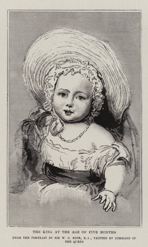 Król w wieku pięciu miesięcy autorstwa William Charles Ross