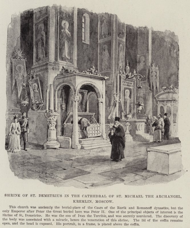 Sanktuarium św. Demetriusza w katedrze św. Michała Archanioła, Kreml, Moskwa autorstwa William Crimea Simpson
