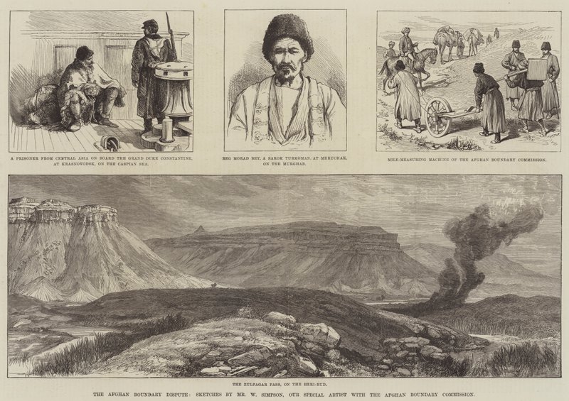 Afgański spór graniczny autorstwa William Crimea Simpson