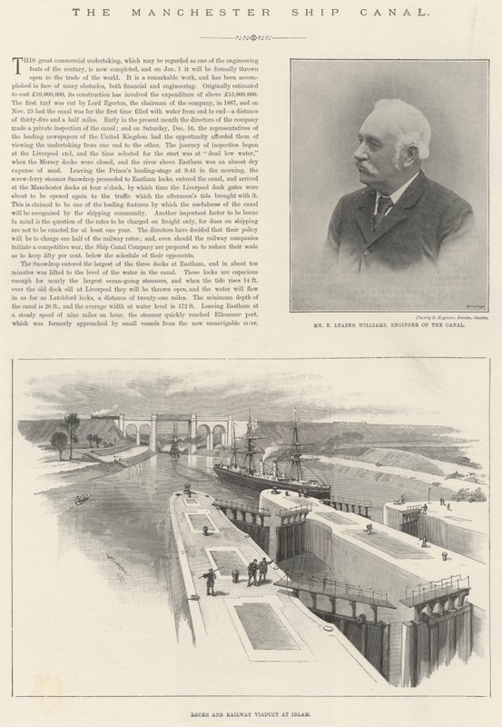 Kanał okrętowy w Manchesterze autorstwa William Crimea Simpson