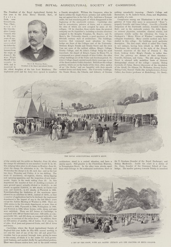 Królewskie Towarzystwo Rolnicze w Cambridge autorstwa William Crimea Simpson